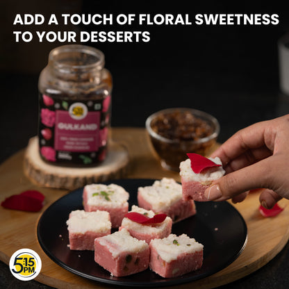 5:15 PM Gulkand 300gm | Premium Rose Petal Jam | Sun Cooked Damask Rose Gulkand| 100% Natural & Pure | Fresh Rose Petals Jam -300g