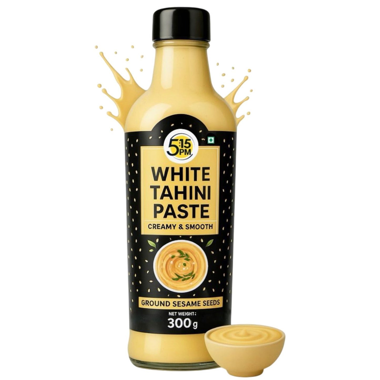 5:15 PM Tahini 300Gm White Tahini Paste For Hummus Ground Hulled Sesame Seed Paste Smooth & Creamy Natural For Hummus, Baba Ghanoush, Salad Dressings And More – 300Gm
