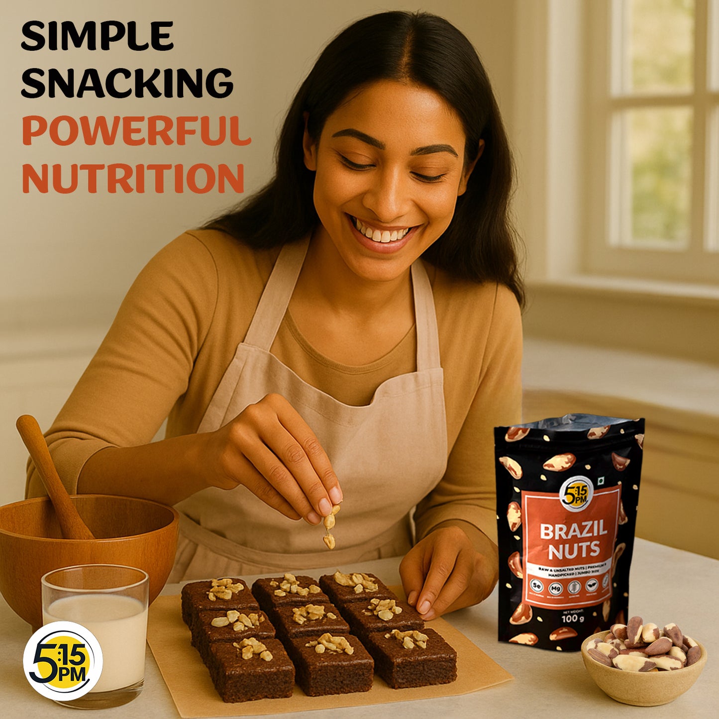 5:15PM Jumbo Brazil Nuts | Handpicked & Exotic Brazilian Nuts | Raw Unsalted 100% Natural Whole Brazil Nuts 100g