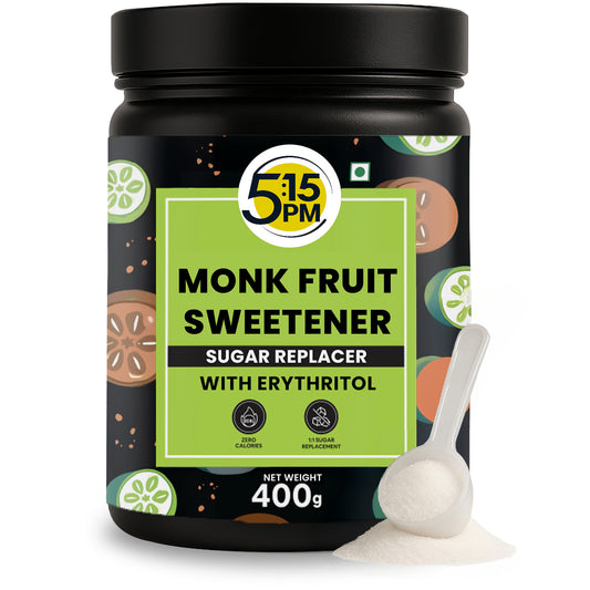 5:15PM Monk Fruit Sweetener with Erythritol | Natural Sugar Replacer | Monk Fruit Extract For Cooking & Baking – 400g