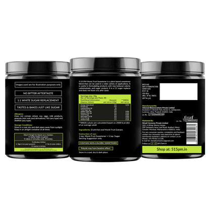 5:15PM Monk Fruit Sweetener with Erythritol | Natural Sugar Replacer | Monk Fruit Extract For Cooking & Baking – 400g