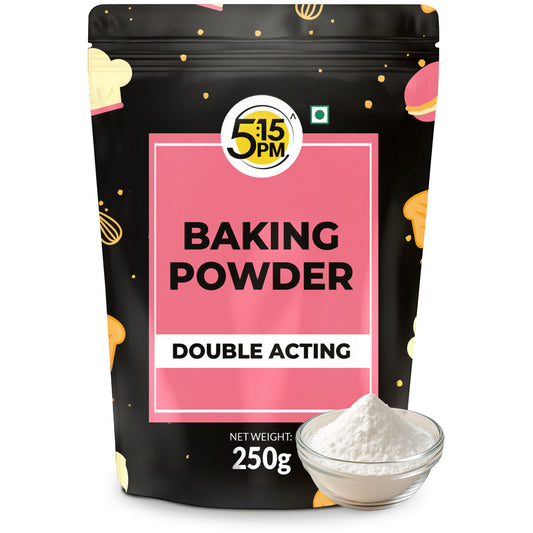5:15PM Baking Powder | Double Acting Baking Powder | All Purpose Leaving Agent | Baking Powder for Cooking & Baking Cake, Breads, Muffins, Pizza – 250g