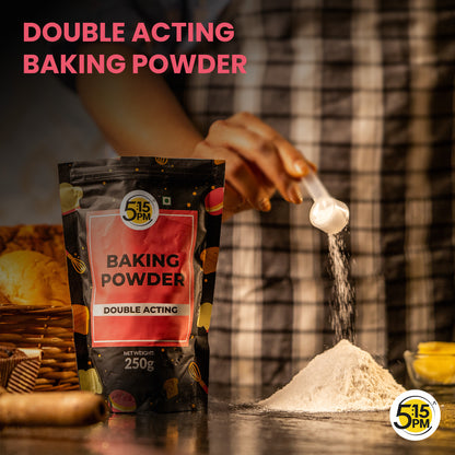 5:15PM Baking Powder | Double Acting Baking Powder | All Purpose Leaving Agent | Baking Powder for Cooking & Baking Cake, Breads, Muffins, Pizza – 250g