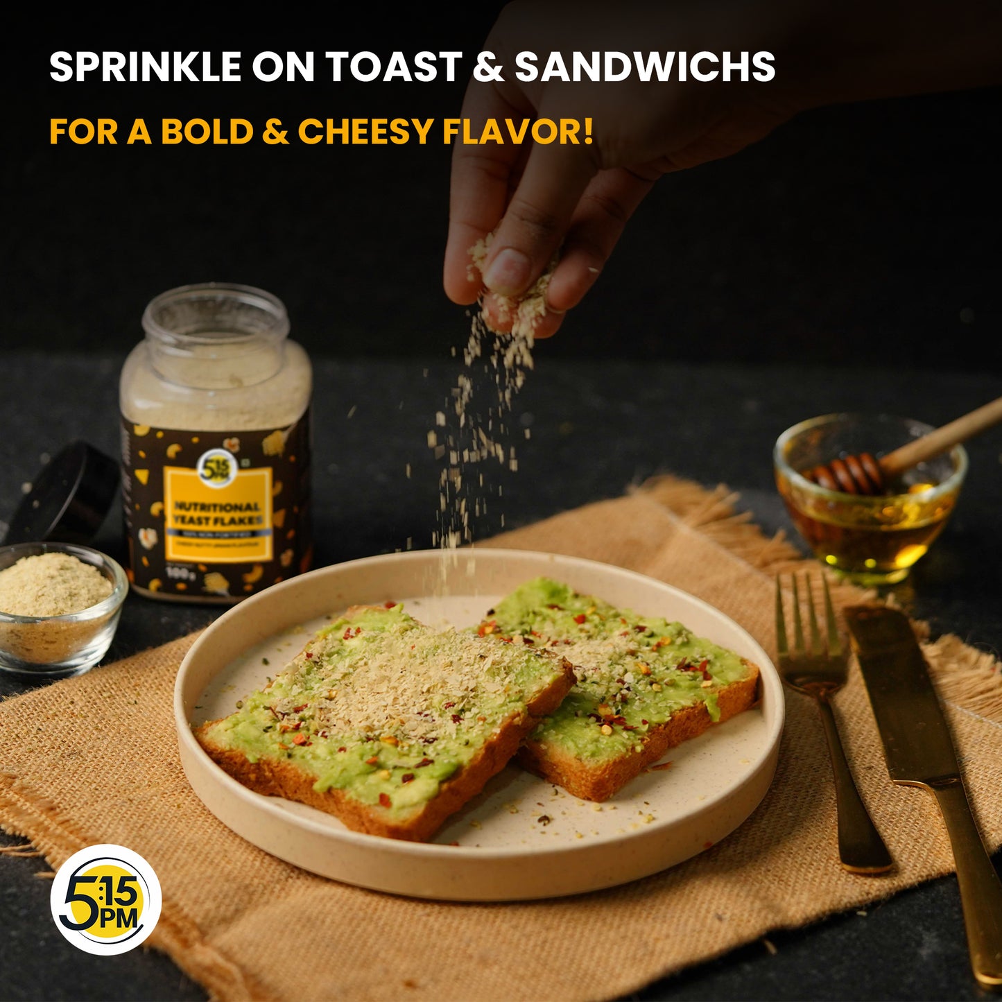 5:15 PM Nutritional Yeast Flakes Unfortified| Yeast Seasoning| Non-Fortified| Nutty & Cheesy Flavour| Nooch - 100g