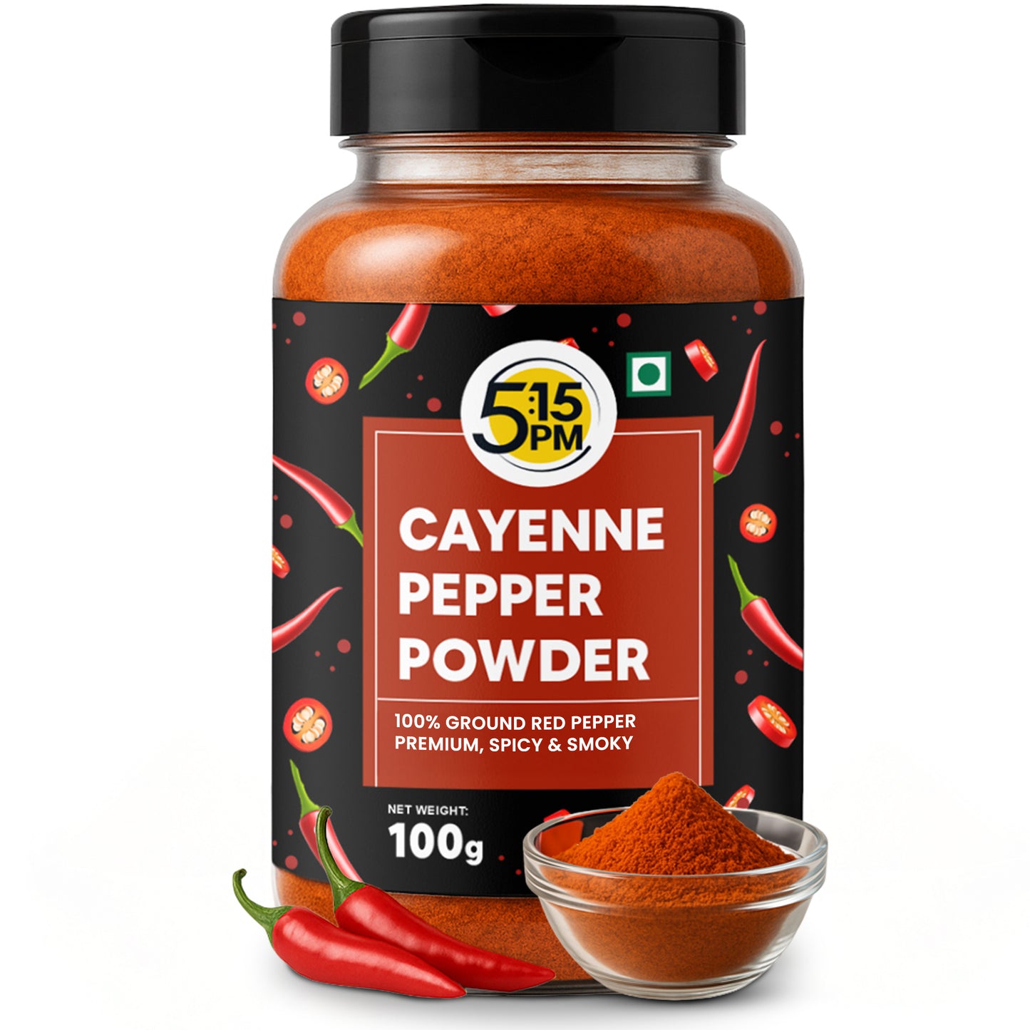5:15PM Cayenne Pepper Powder 100g | Spicy & Smoky | Perfect for Cooking, Seasoning |100 gram