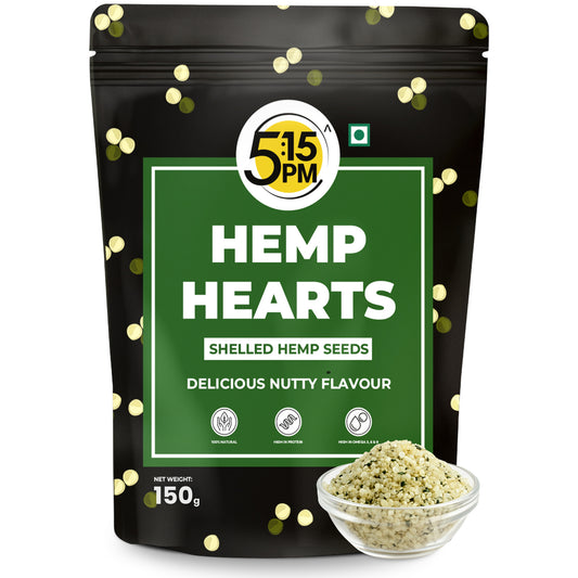 5:15PM Hemp Hearts | Hulled Hemp Seeds for Eating | Raw Shelled Hemp Seeds For Eating -100g