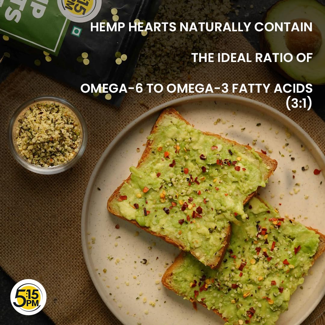 5:15PM Hemp Hearts | Hulled Hemp Seeds for Eating | Raw Shelled Hemp Seeds For Eating -100g