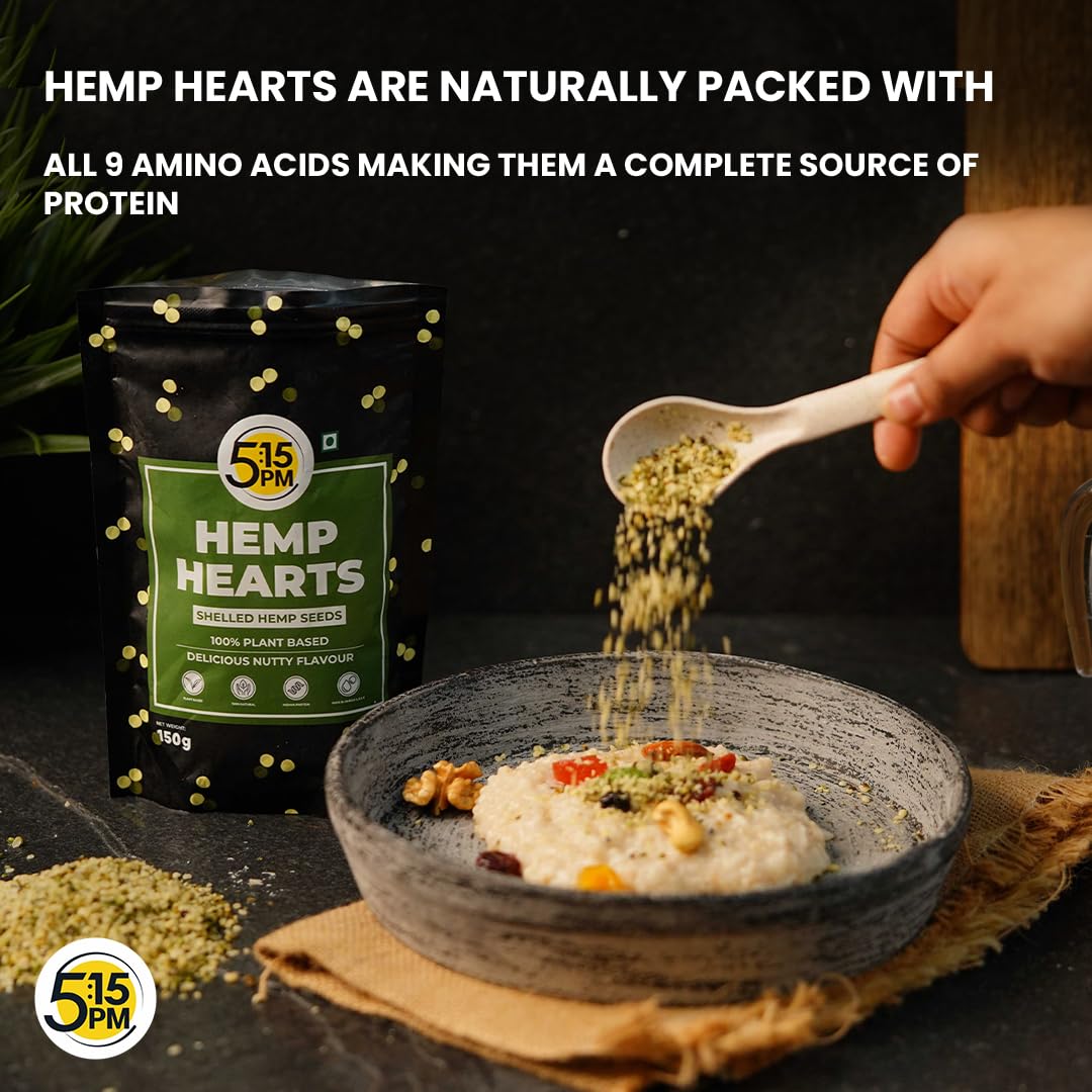 5:15PM Hemp Hearts | Hulled Hemp Seeds for Eating | Raw Shelled Hemp Seeds For Eating -100g