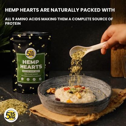 5:15PM Hemp Hearts | Hulled Hemp Seeds for Eating | Raw Shelled Hemp Seeds For Eating -100g