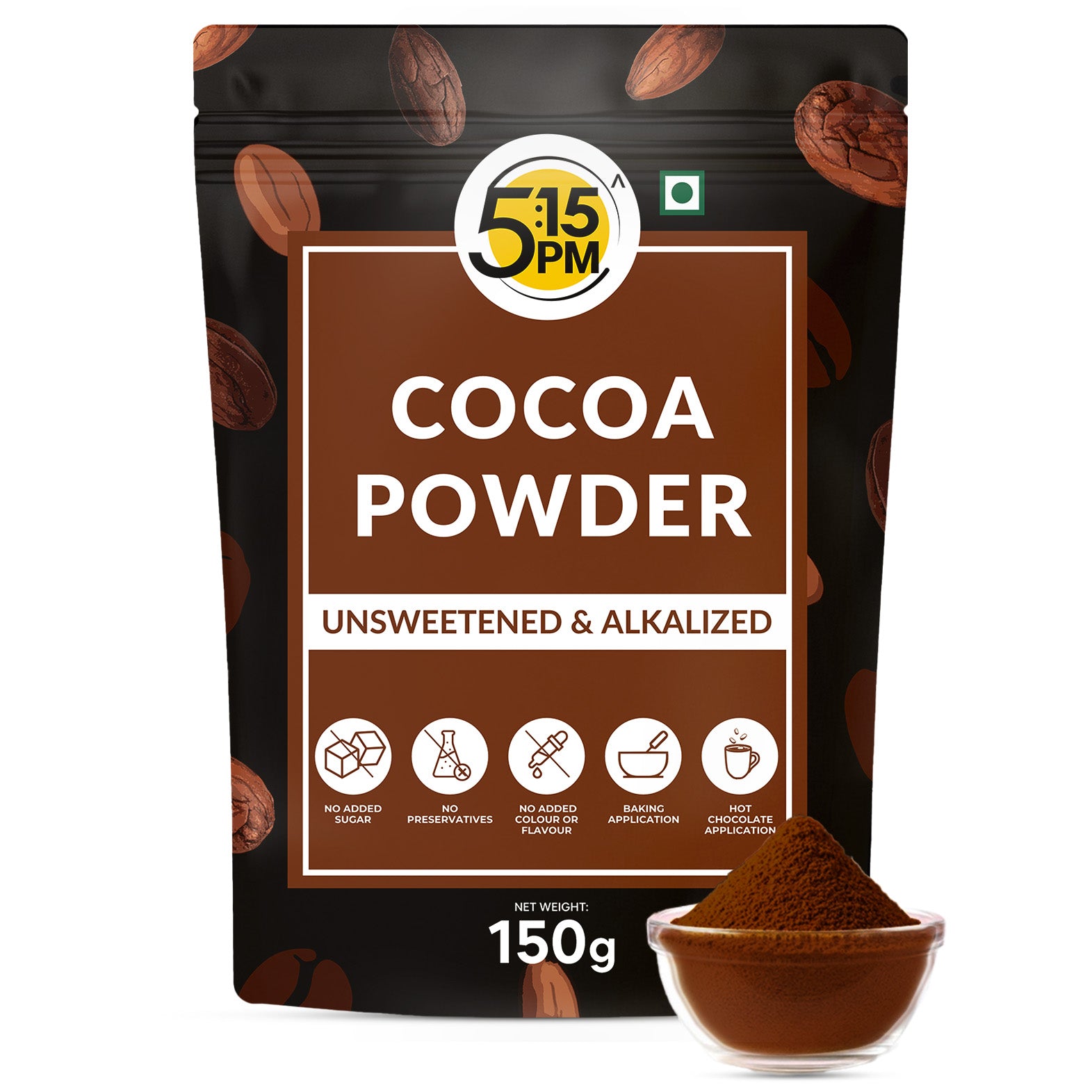 cocoa*ページ 5:15 PM 100% Pure Unsweetened Cocoa Powder - 150g | Cocoa Powder