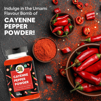 5:15PM Cayenne Pepper Powder 100g | Spicy & Smoky | Perfect for Cooking, Seasoning |100 gram